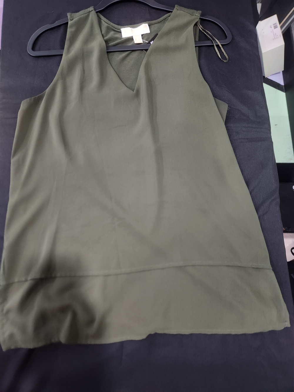 Michael Kors Olive Green V-Neck Sleeveless Camisole